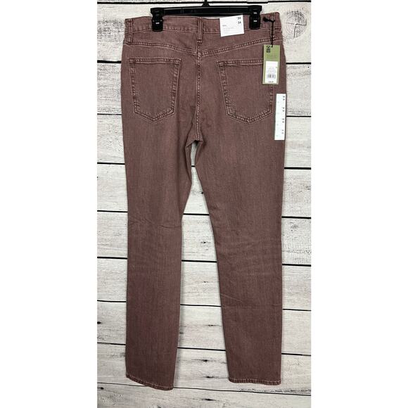 NWT Men's Goodfellow Light Red Lightweight Colored Slim Fit Jeans - 34x34 - Picture 2 of 2